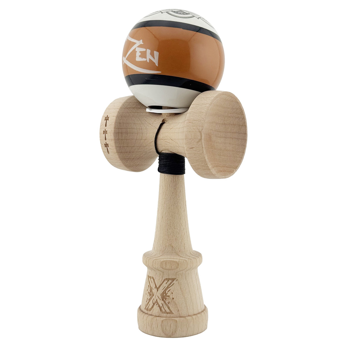 Kendama X Zen Originala, Model V3 Maro, Profesionala, Cupe Mari King Size, Super Sticky, Gaura in Baza, Rulment, Ata 55cm