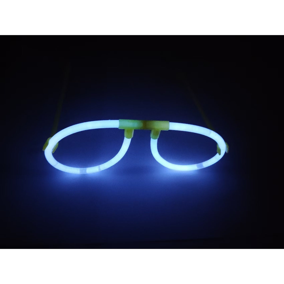 Ochelari Decorativi Fluorescenti, Accesoriu Party si Festival, Design Rotund, Plastic, Albastru