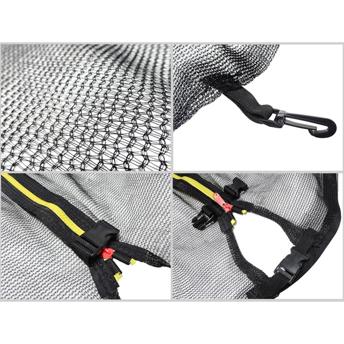 Trambulina Pentru Copii Si Gradina, Plasa Protectie Si Scara Acces, Otel Galvanizat, Rezistenta 250 kg, 2.44 x 2.6 m, Albastru/Negru