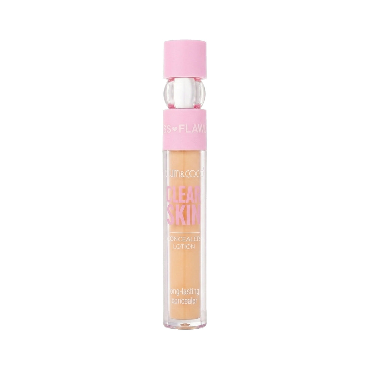 Kevin Coco Corector Lichid Ten Clear Skin, Acoperire Medie si Textura Cremoasa, Formula Rezistenta, Nuanta Bej Deschis, Subton Roz Piersica, 5 g