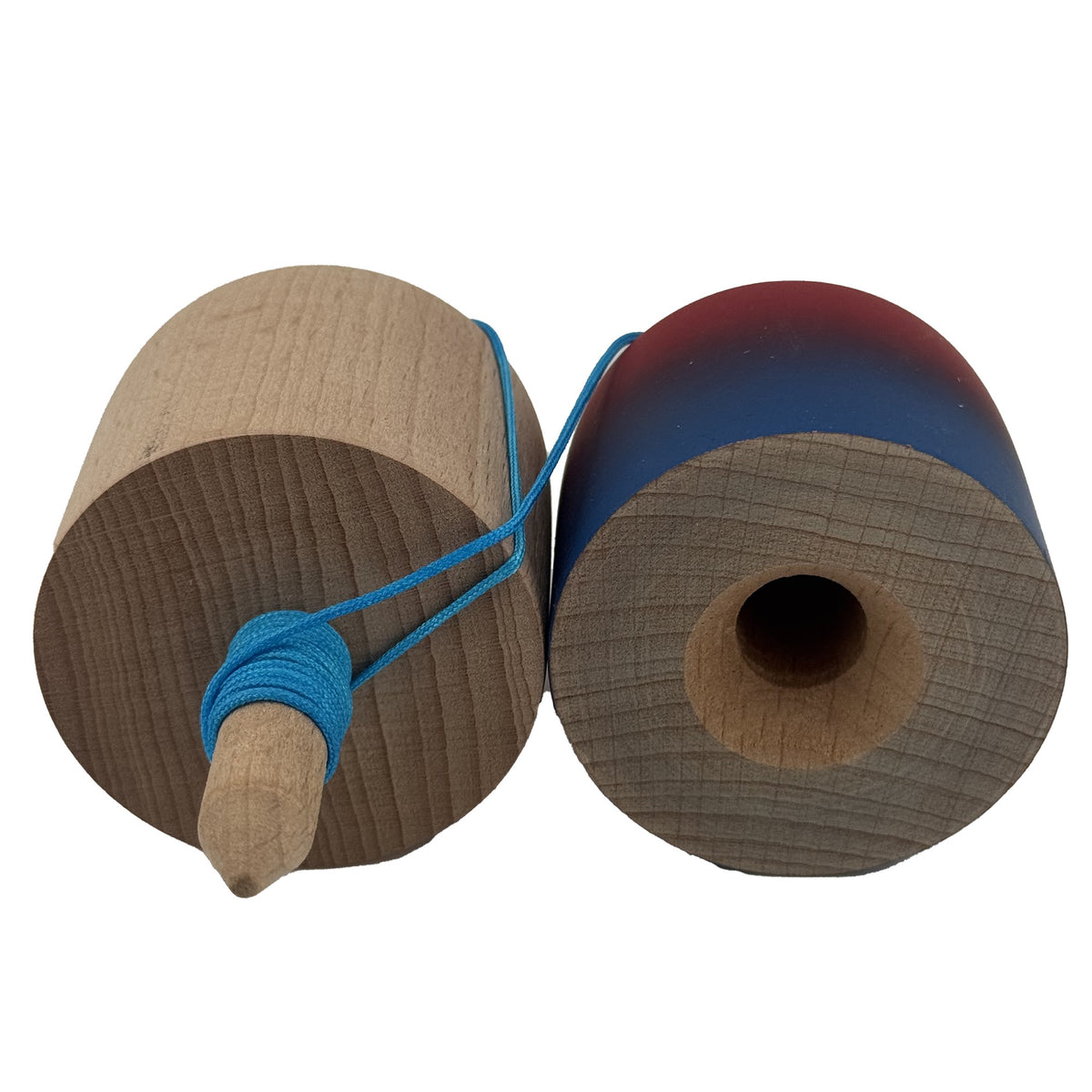 Kendama Pill X Profesionala, Joc de Indemanare Pilula cu Invelis Rubber Grip, Lemn de Calitate, Gradient Rosu/Albastru, 11 x 5 x 5 cm