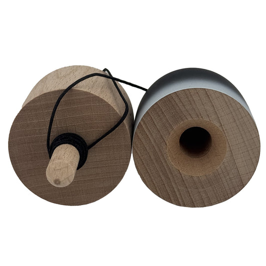 Kendama Pill X Profesionala, Joc de Indemanare Tip Pilula cu Invelis Rubber Grip, Lemn de Calitate, 11 x 5 cm, Gradient Negru/Alb