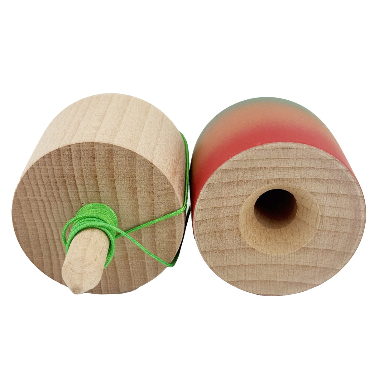 Kendama Pill X Profesionala, Joc de Indemanare Tip Pilula, Invelis Rubber Grip pentru Aderenta, Lemn de Artar, 11 x 5 x 5 cm, Design Gradient Verde-Portocaliu-Rosu