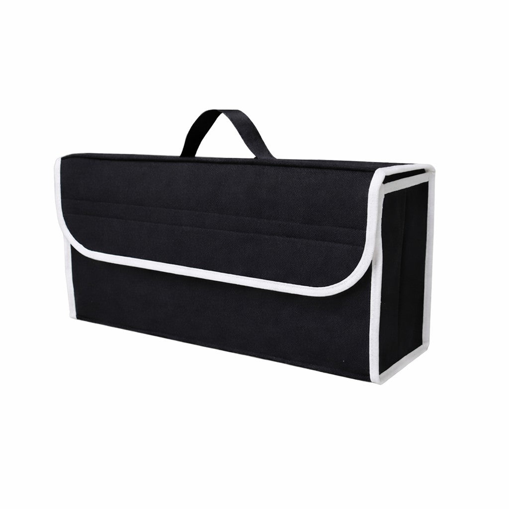 Organizator Portbagaj Auto Pliabil, Cutie Depozitare Multifunctionala, Material Oxford si Non Woven, 50 x 17 x 24 cm, Negru
