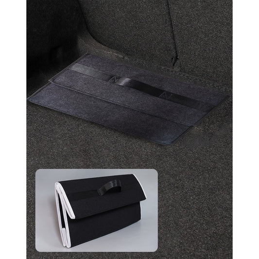 Organizator Portbagaj Auto Pliabil, Cutie Depozitare Multifunctionala, Material Oxford si Non Woven, 50 x 17 x 24 cm, Negru