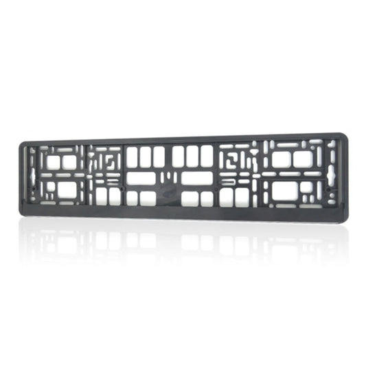 Suport Placute Inmatriculare XC-W341, Rama Auto Universala Standard European, Plastic Rezistent la Intemperii, 52.9 x 13 x 1.2 cm, Negru