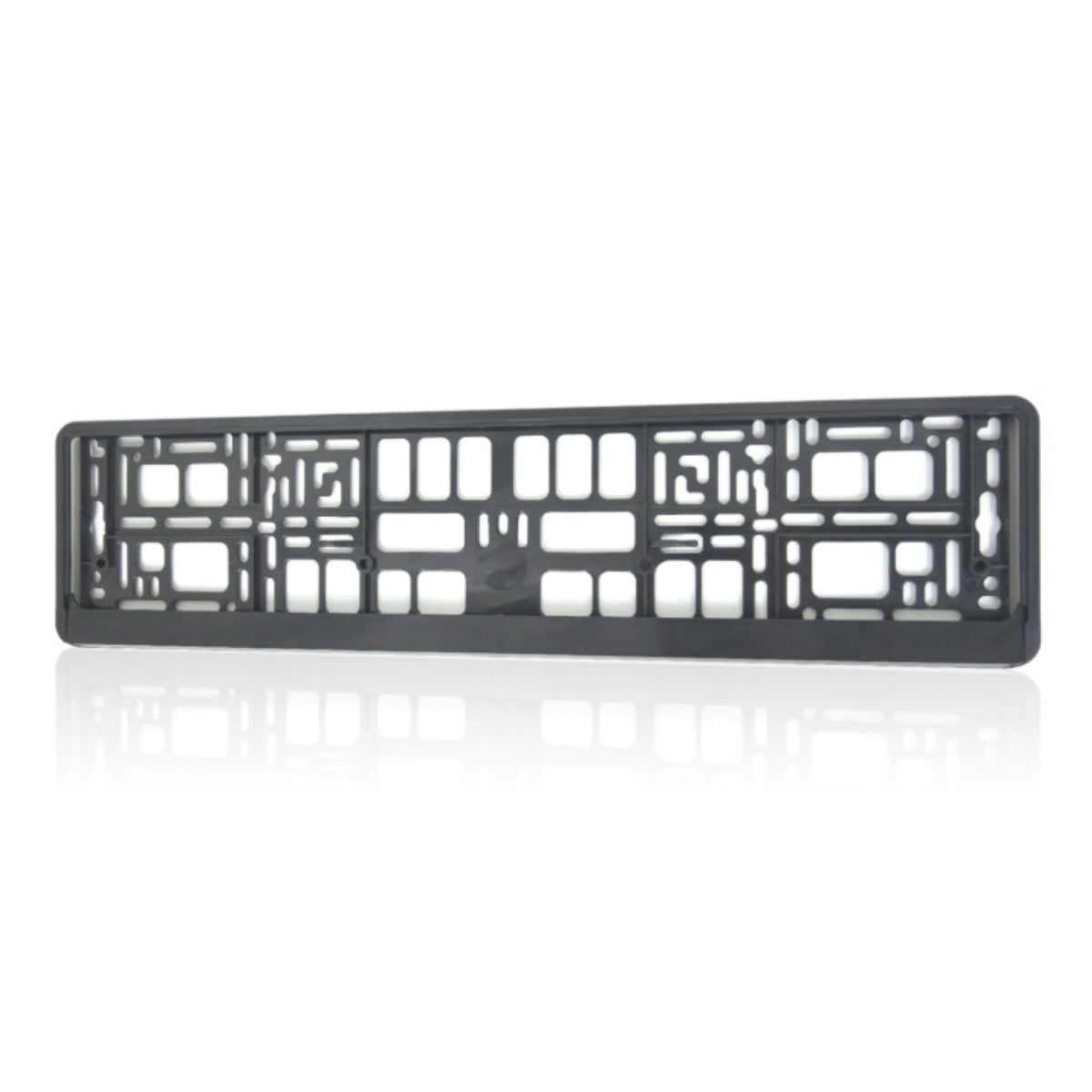 Suport Placute Inmatriculare XC-W341, Rama Auto Universala Standard European, Plastic Rezistent la Intemperii, 52.9 x 13 x 1.2 cm, Negru