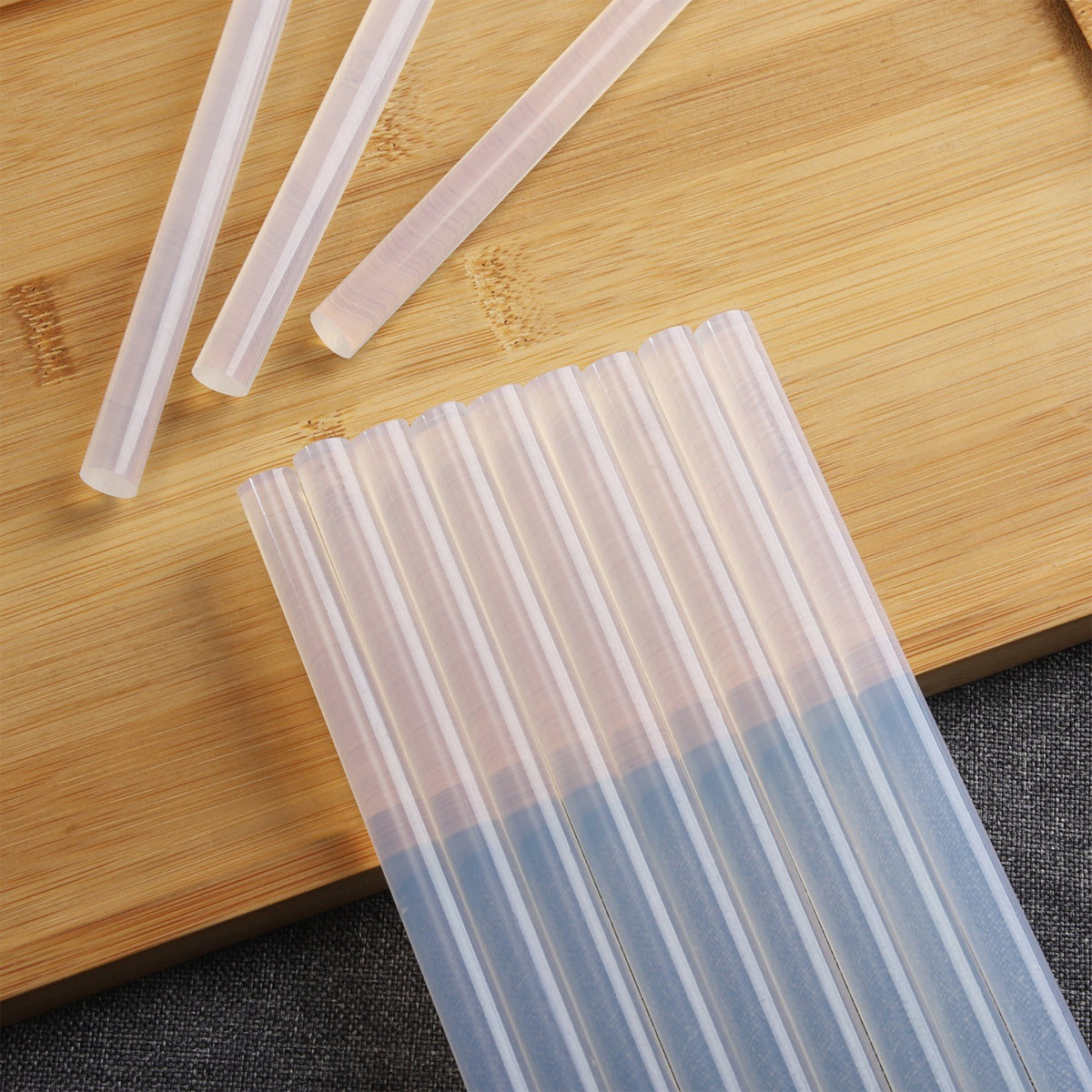Batoane Adeziv Termic, Rezerve Silicon Transparent Pentru Pistol De Lipit, Adeziv Hot Melt Universal, 7 x 150 mm, Transparent