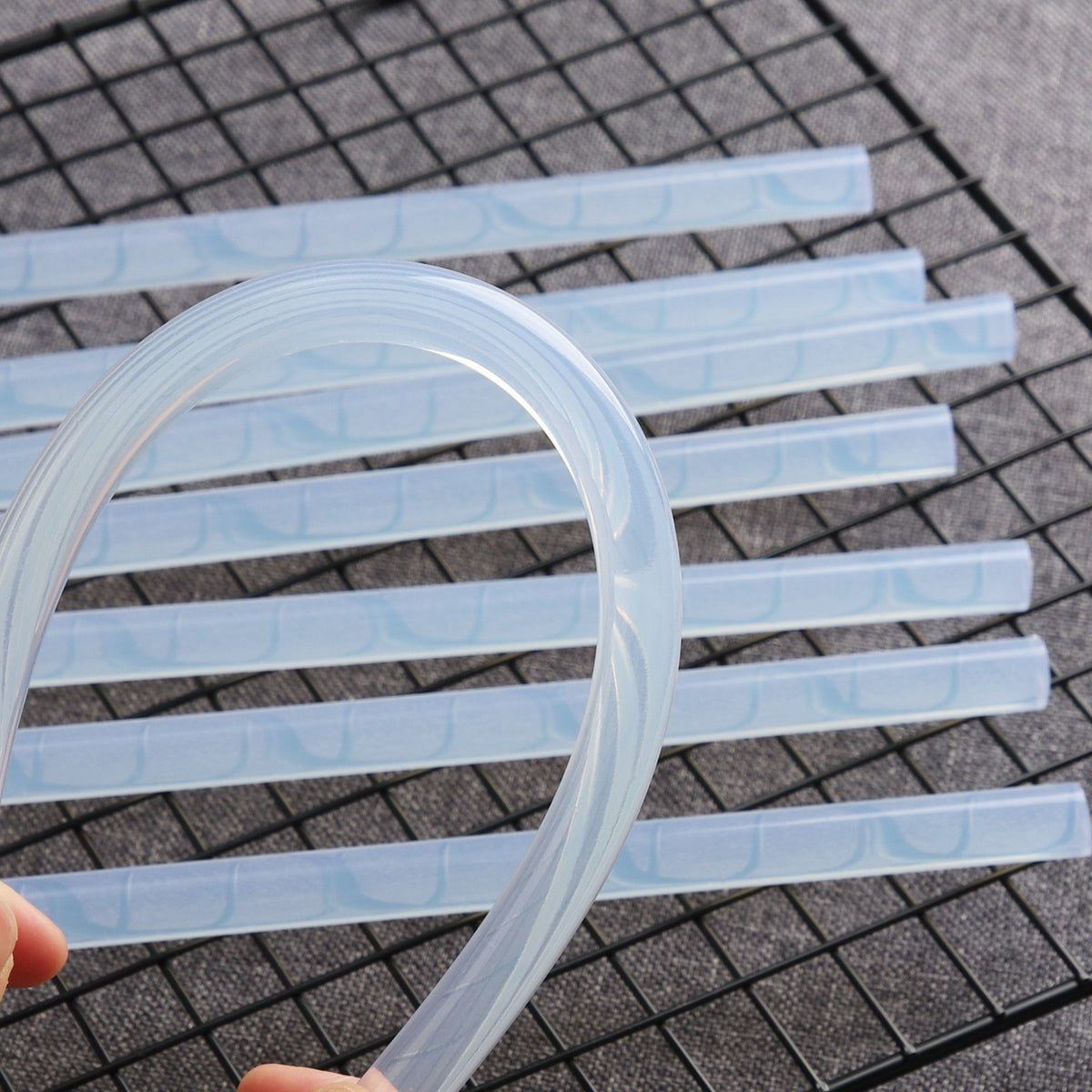 Batoane Adeziv Termic, Rezerve Silicon Transparent Pentru Pistol De Lipit, Adeziv Hot Melt Universal, 7 x 150 mm, Transparent