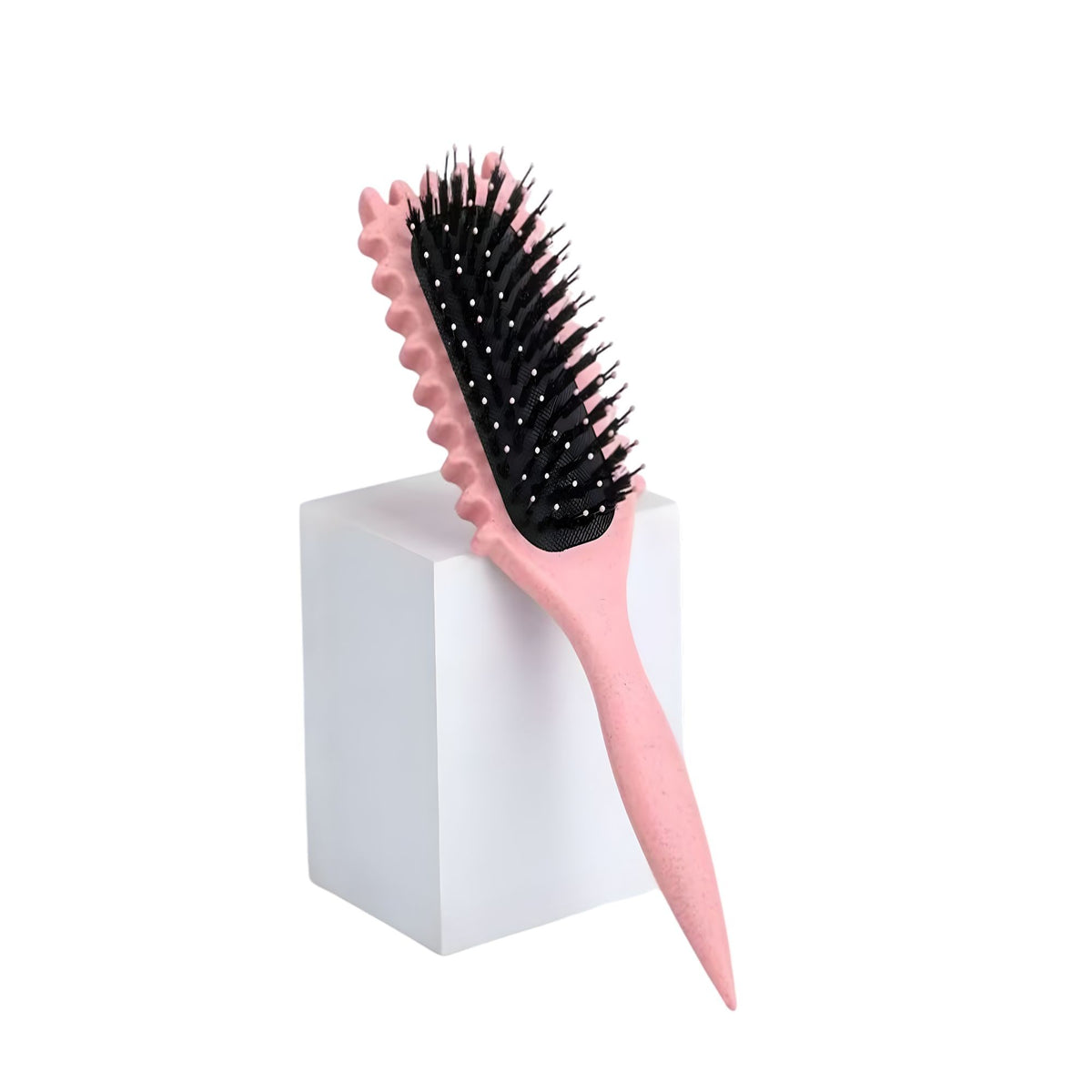 Perie Profesionala pentru Definirea Buclelor, Perie Multifunctionala pentru Styling si Volum, Par Cret sau Ondulat, Design Ergonomic, 24.5 x 7 x 4.3 cm, Roz