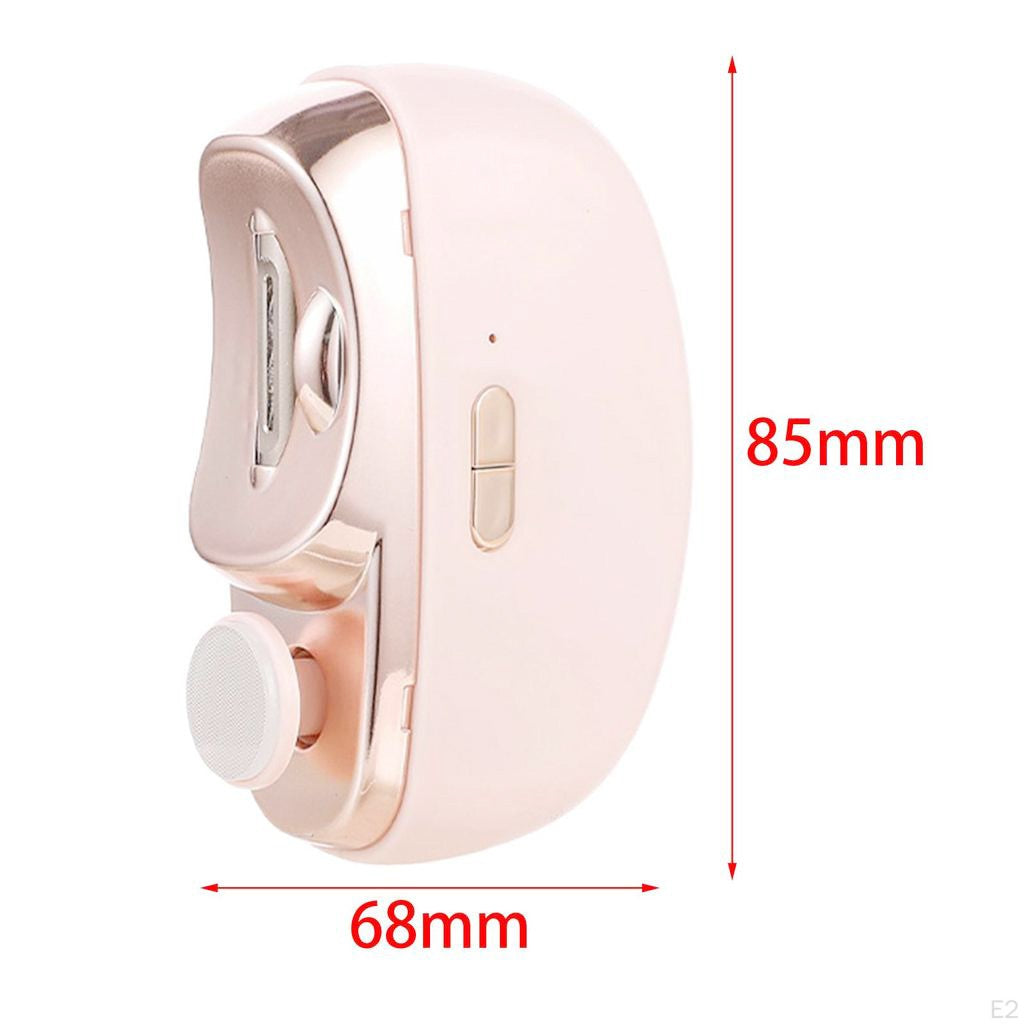 Unghiera Electrica 2 in 1 pentru Taiat si Slefuit, 2 Viteze, Lumina LED si Compartiment Colectare, Incarcare USB-C, Design Ergonomic, Silentioasa 65 dB, Roz, 8.5 x 6.8 x 3.3 cm