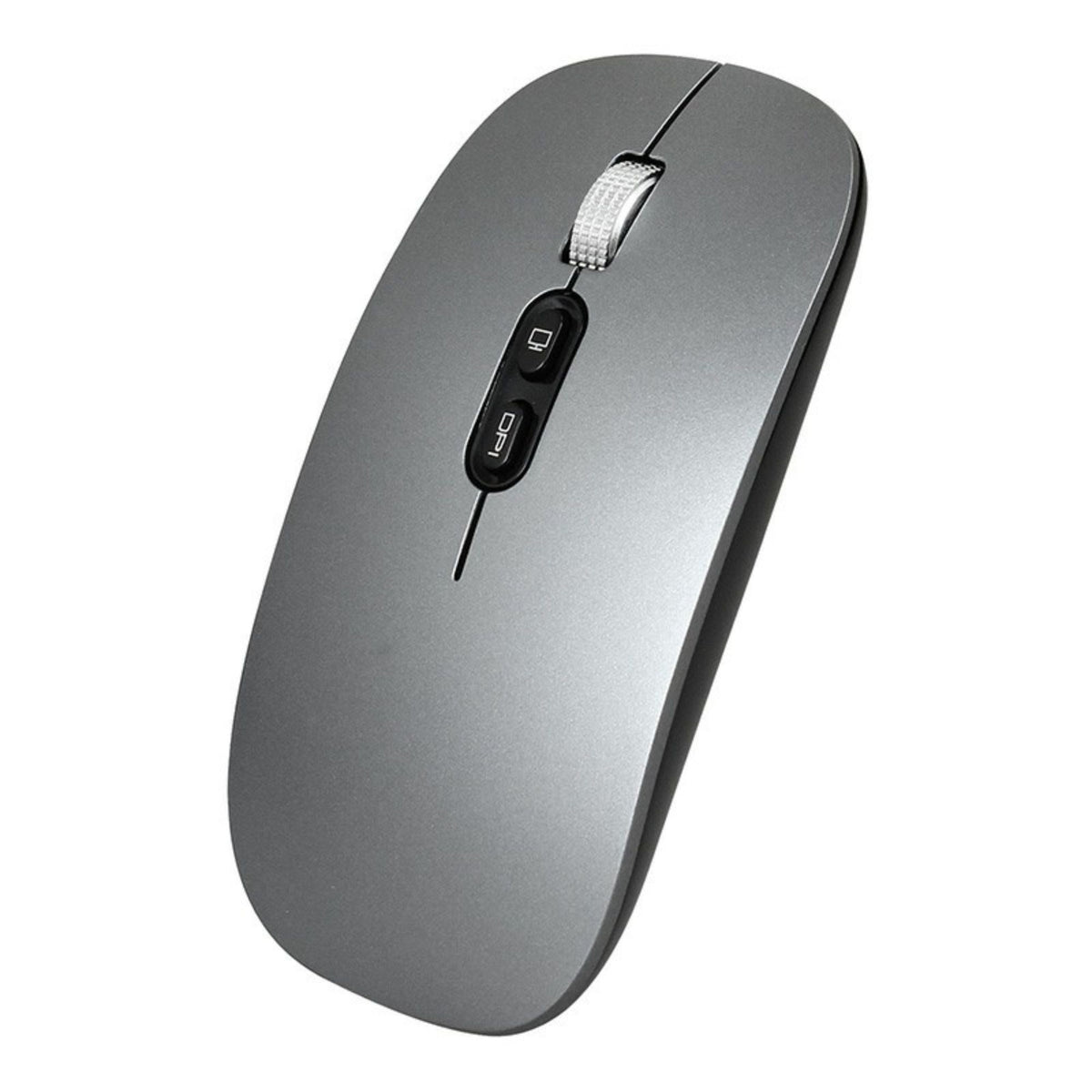 Mouse Wireless Reincarcabil M103, Conectare Duala Bluetooth 5.1 si 2.4GHz, Click Silentios, DPI Reglabil 800-1600, Design Slim, Compatibil Windows si macOS, Gri Inchis