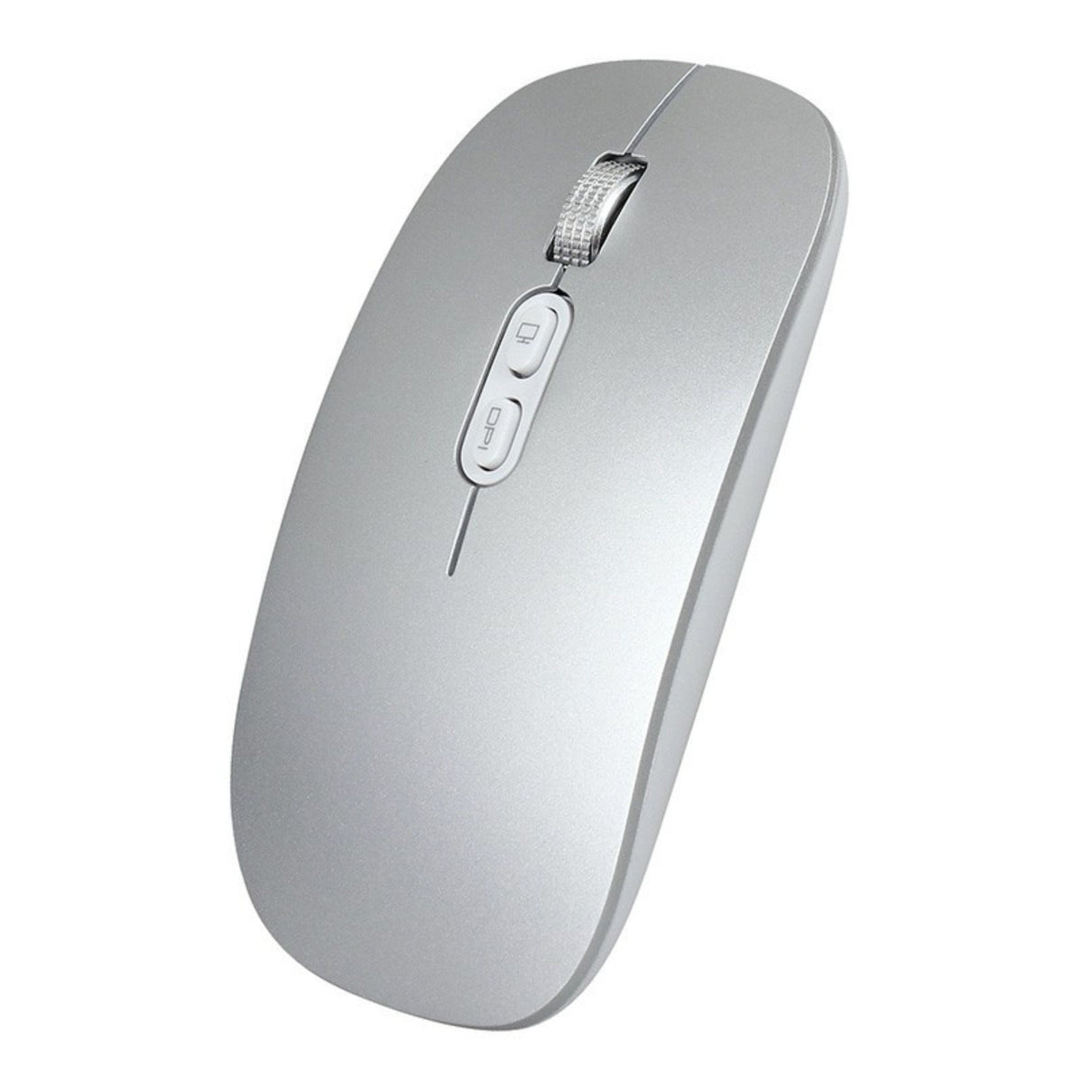 Mouse Wireless Reincarcabil M103, Conexiune Duala Bluetooth 5.1 si 2.4GHz, Click Silentios, DPI Reglabil 800-1600, Design Slim, Compatibil Windows si macOS, Argintiu