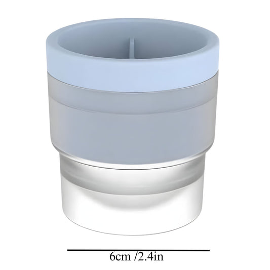 Forma pentru Gheata, Sfera XL 6 cm, Topire Lenta pentru Whiskey si Cocktail, Silicon Alimentar si Plastic, Design Stivuibil, Reutilizabila, Albastru