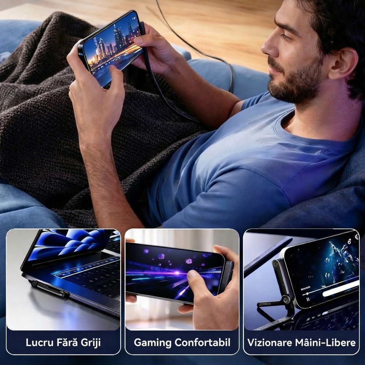 Cablu Incarcare Gaming USB Type C, Fast Charge 240W, Conector Unghi 90 Grade, Invelis Poliester, Lungime 1.5 m, Negru