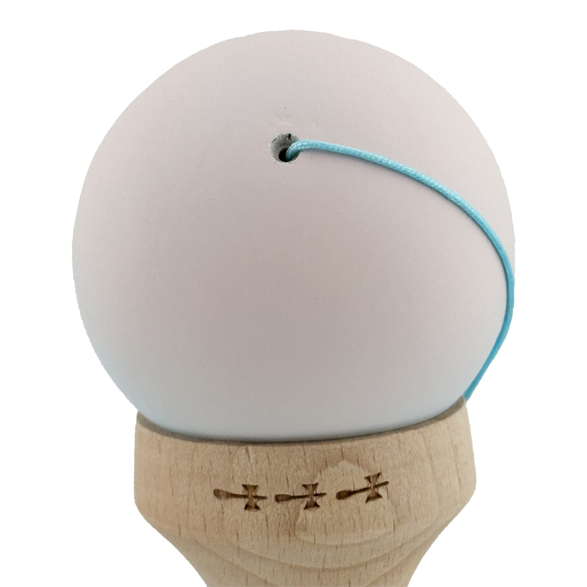 Kendama X Originala, Model V3 Lila / Turcoaz in Degrade, Profesionala, Cupe Mari King Size, Rubber Grip, Gaura in Baza, Rulment, Ata 55cm
