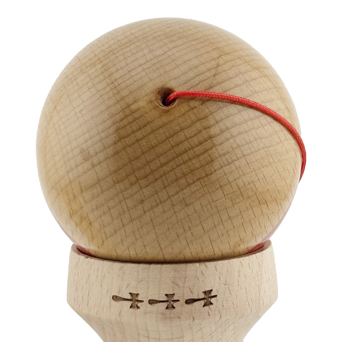 Kendama X Originala, Model V3 Rosu, Linie, Profesionala, Cupe Mari King Size, Super Sticky, Gaura in Baza, Rulment, Ata 55cm