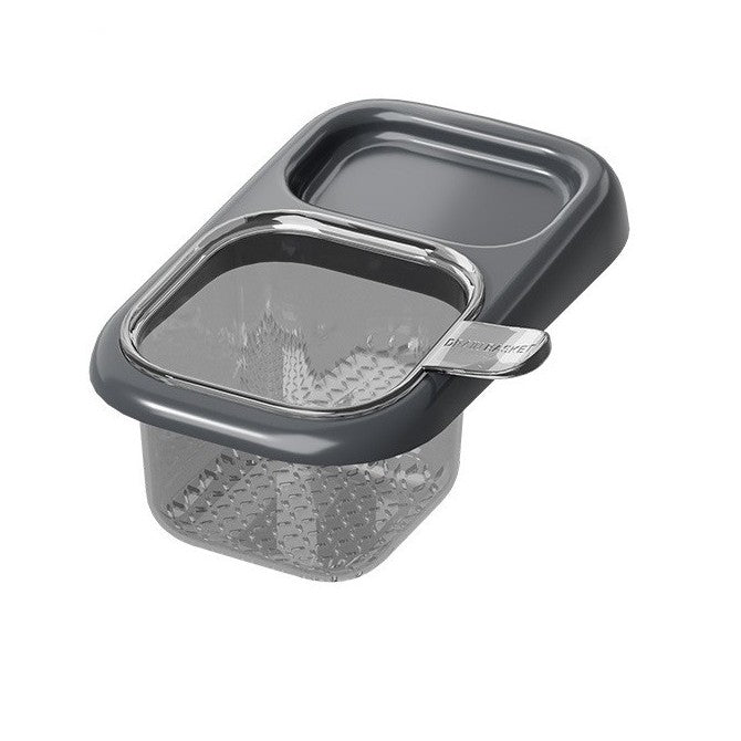Coș de Scurgere pentru Chiuvetă, Filtru Multifuncțional cu Ventuză și Mâner, Separator Resturi Alimentare, ABS și PET, 22 x 13 x 8.5 cm, Gri