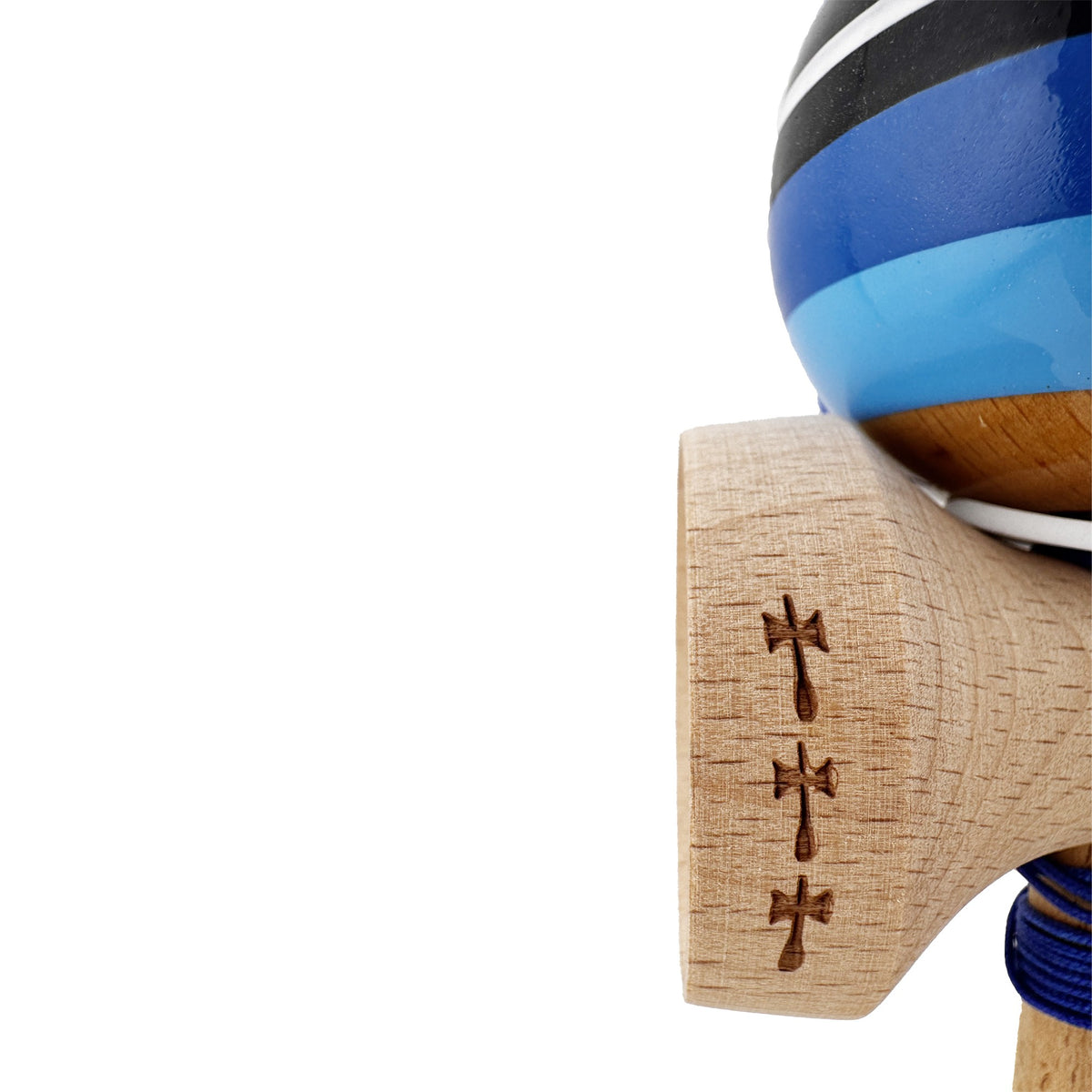 Kendama X Saturn Blue Planet Originala, Model V3 Albastru, Profesionala, Cupe Mari King Size, Super Sticky, Gaura in Baza, Rulment, Ata 62cm