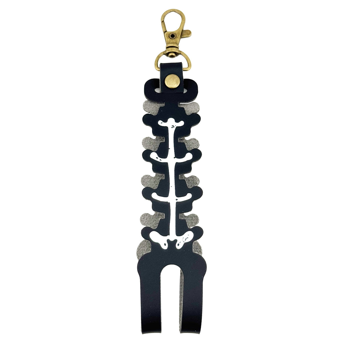 Husa Pentru Kendama Tip Pandativ Si Breloc, Accesorii Transport Cu Imprimeu Skull, Piele Ecologica, 26 x 3.2 cm, Negru