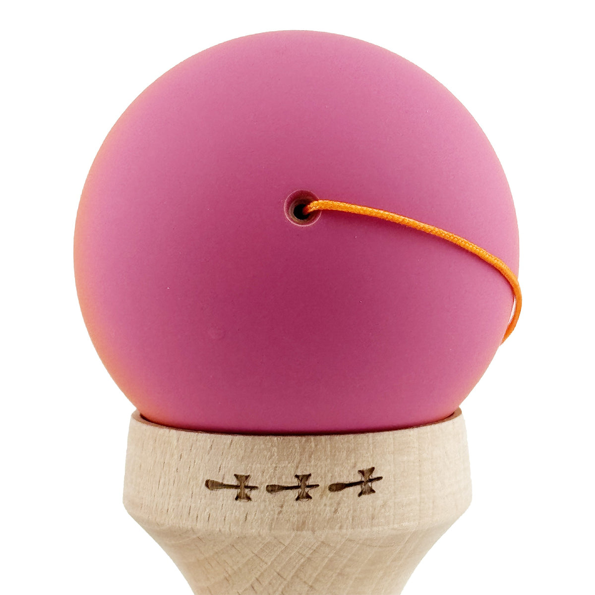 Kendama X Originala, Model V3 Roz / Rosu / Galben in Degrade, Profesionala, Cupe Mari King Size, Rubber Grip, Gaura in Baza, Rulment, Ata 55cm