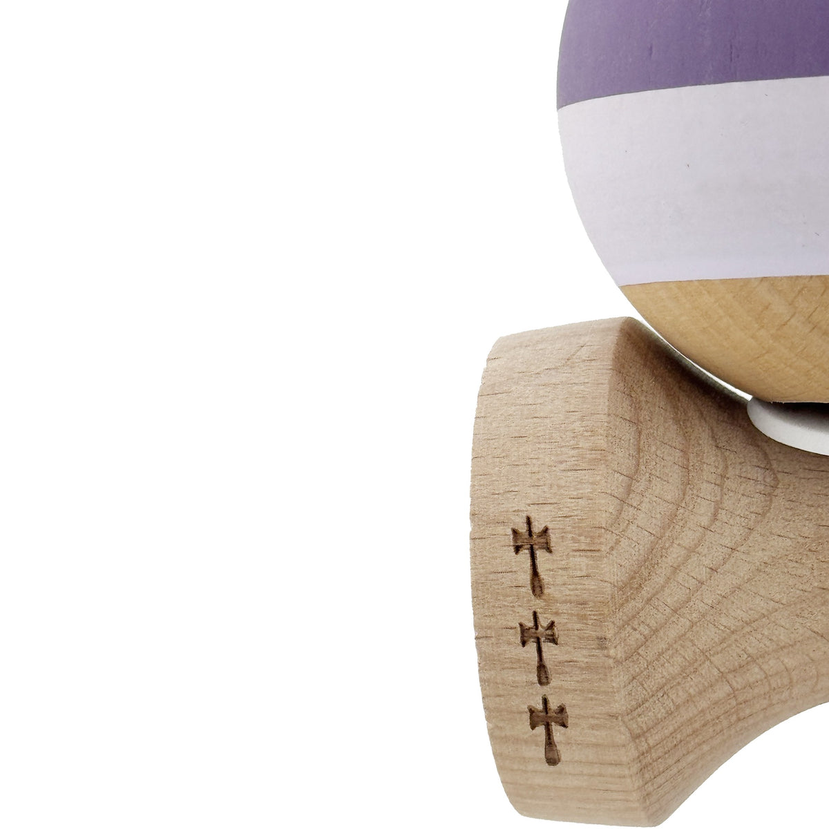 Kendama X Originala, Model V3 Mov, Profesionala, Cupe Mari King Size, Rubber Grip, Gaura in Baza, Rulment, Ata 55cm