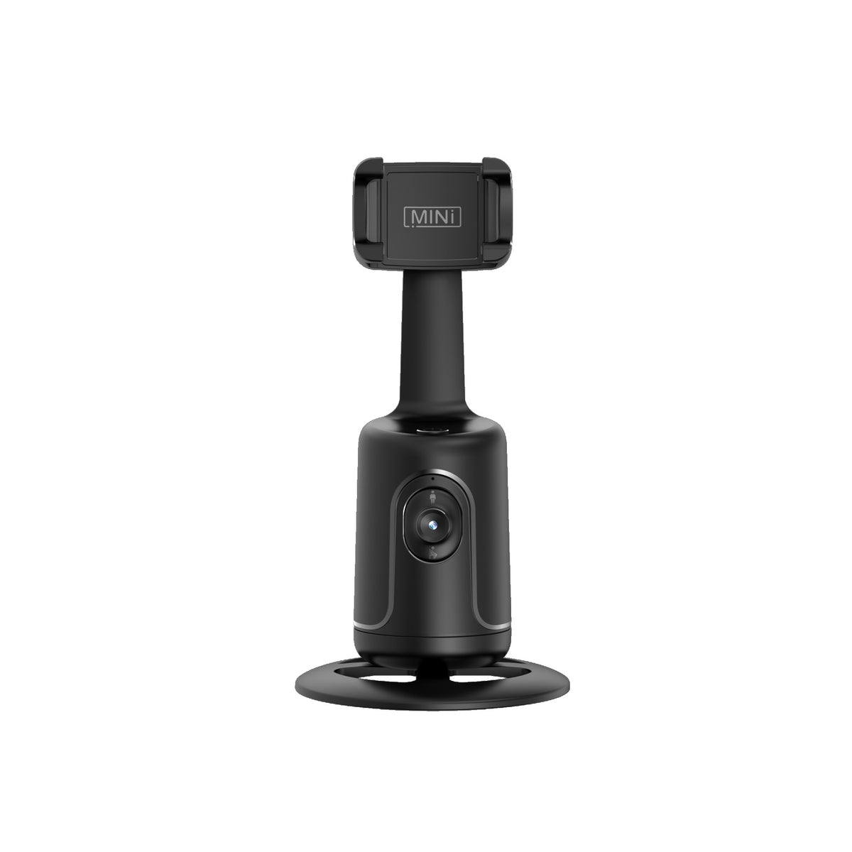 Stabilizator Telefon Cu Urmarire Automata, Tehnologie AI Face Tracking, Suport Rotativ 360 Grade Pentru Live Streaming Si Vlog, ABS, 17 x 8 cm, Negru