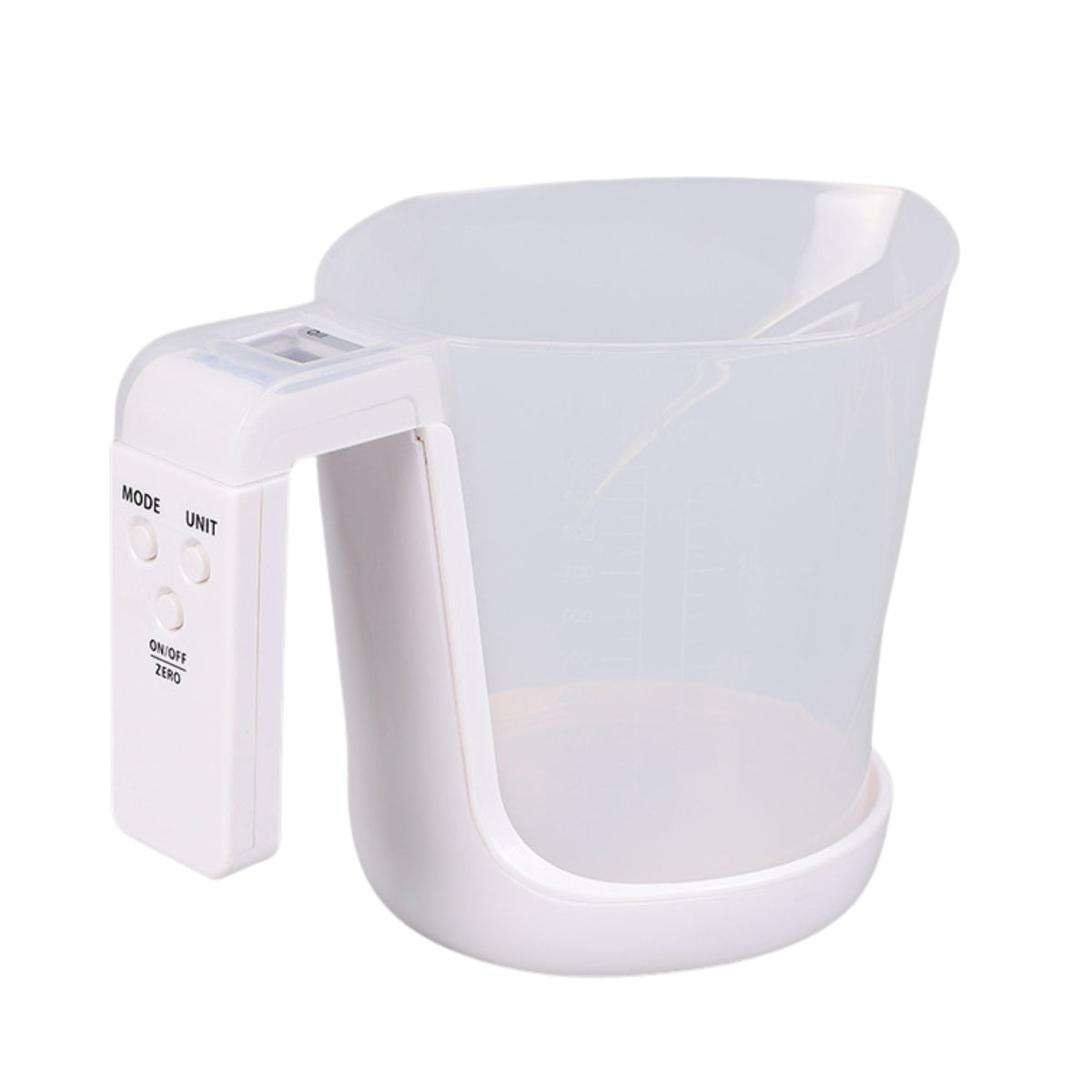 Cantar de Bucatarie Electronic 2 in 1, Cana Gradata pentru Masurare Lichide si Solide, Display Digital, Plastic Alimentar ABS, 5 kg / 1000 ml, Alb