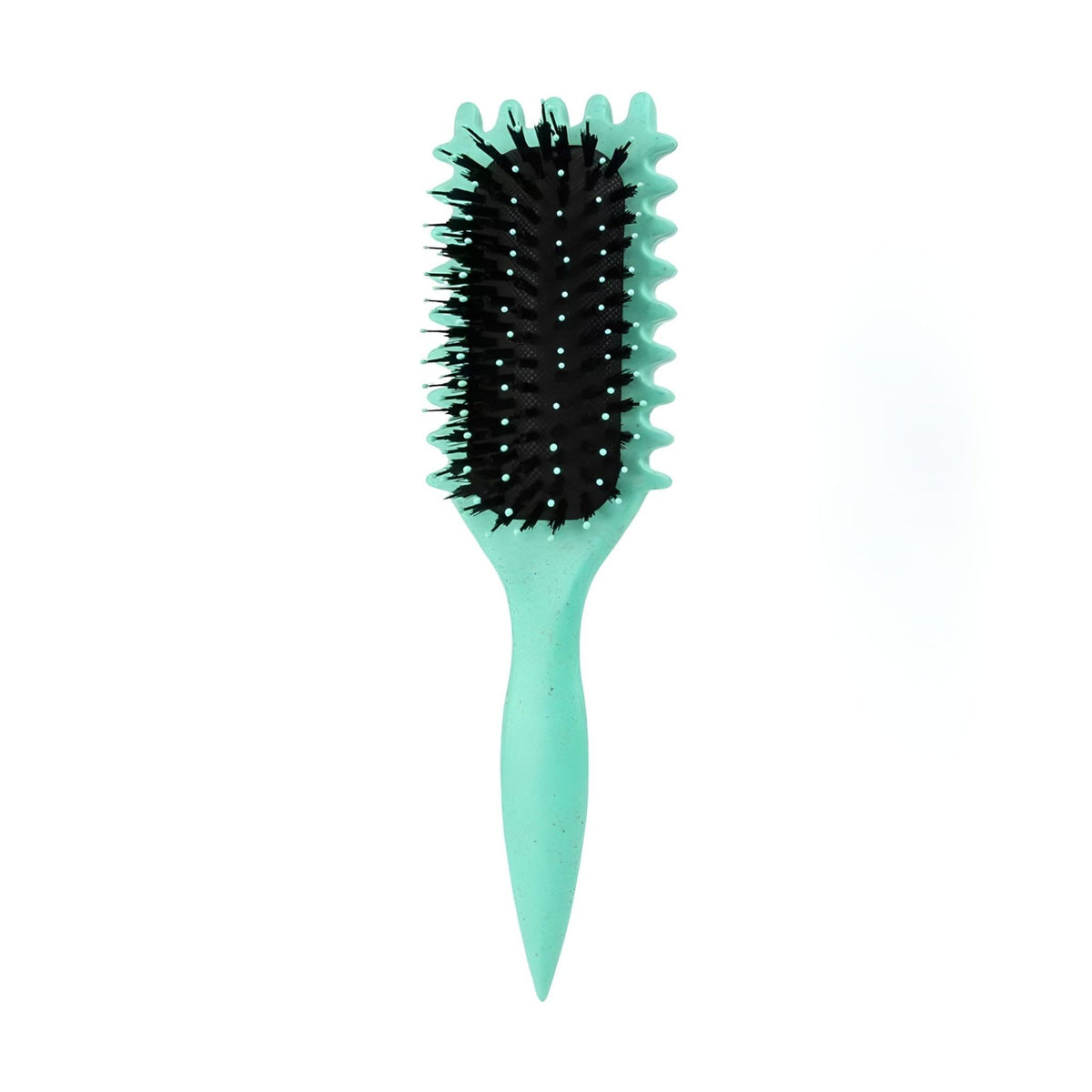 Perie Profesionala pentru Definirea Buclelor, Perie Multifunctionala pentru Par Cret si Ondulat, Efect Antistatic si Volum, Design Ergonomic, Verde, 24.5 x 7 x 4.3 cm