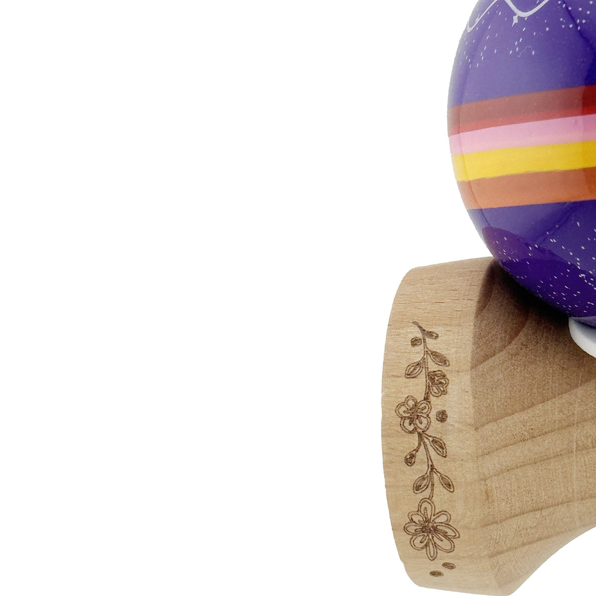 Kendama X Night Sky Originala, Model V3 Mov, Profesionala, Cupe Mari King Size, Super Sticky, Gaura in Baza, Rulment, Ata 62cm