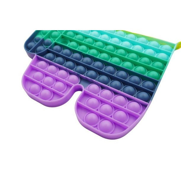 Jucarie Antistres Pop It Now, Senzoriala si Relaxanta, Silicon Lavabil, Forma Among Us, Urias, Multicolor