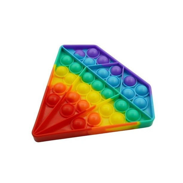 Jucarie Antistres Pop It Now and Flip It, Senzoriala si Educativa, Silicon Rezistent, Forma Diamant, Multicolor