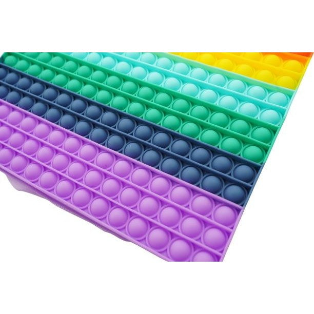 Jucarie Antistres Pop It Now And Flip It, Patrat Urias Senzorial, Silicon Durabil, Multicolor, 30 cm