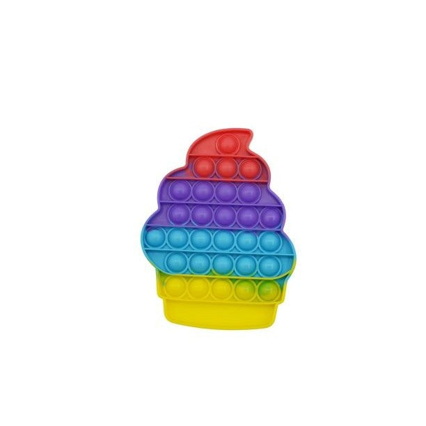 Briosa, Jucarie Antistres Pop It Now and Flip It, Forma Inghetata, Silicon, Multicolor