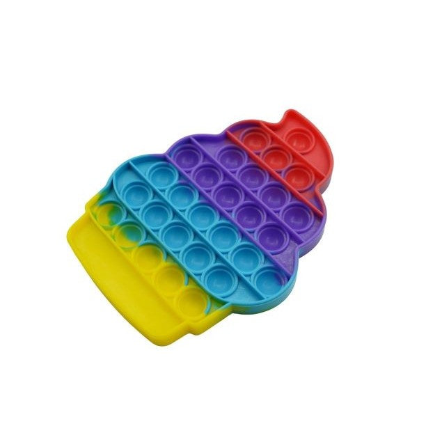 Briosa, Jucarie Antistres Pop It Now and Flip It, Forma Inghetata, Silicon, Multicolor