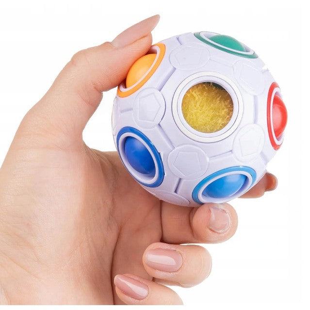 Minge Puzzle Interactivă Antistres, Jucărie Educațională De Logică Și Atenție, Plastic ABS, Multicolor, 6.5 cm