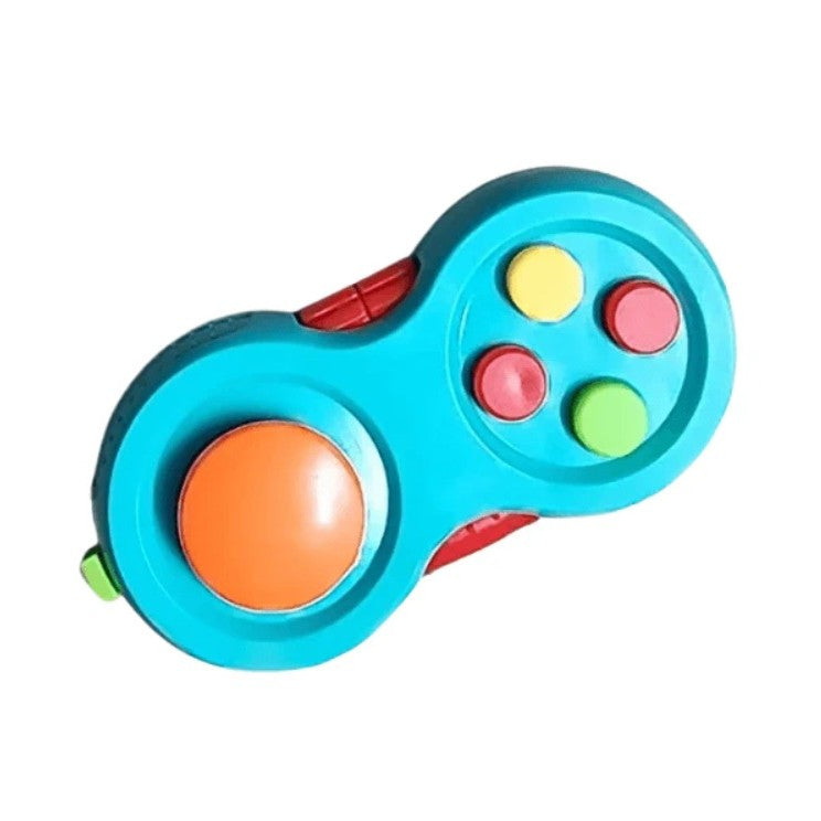 Jucarie Antistres Fidget Pad, Functii Multiple Interactive, Plastic Ecologic, Albastru, 5.5 x 3.5 x 11 cm, +3 Ani