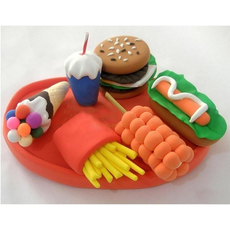 Set Plastilina Inteligenta Magicul Clay, Plastilina Modelatoare Moale Si Elastica, Include Accesorii Modelare, 12 Pungi, Multicolor, Varsta +3 Ani