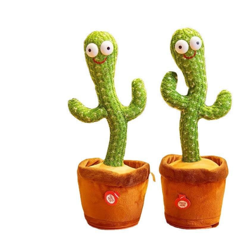 Jucarie Cactus Dansator, Interactiv, Canta si Imita, Plus, Verde, 37cm