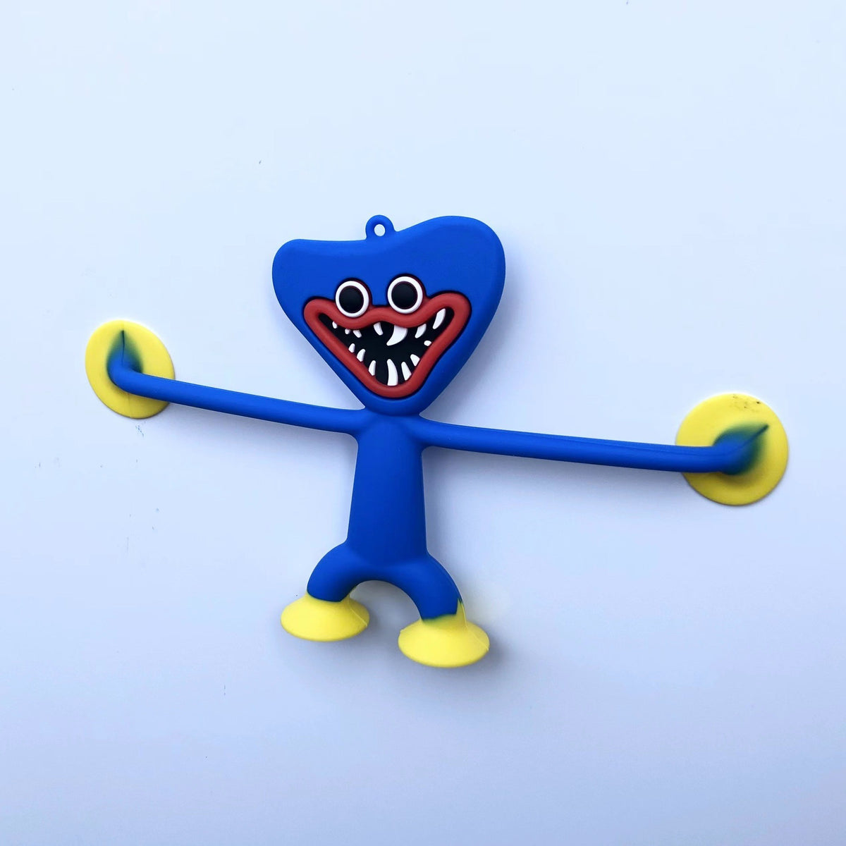 Jucarie Huggy Wuggy, Personaj Poppy Playtime cu Ventuze, Antistres Flexibil, Material Nedaunator, Albastru