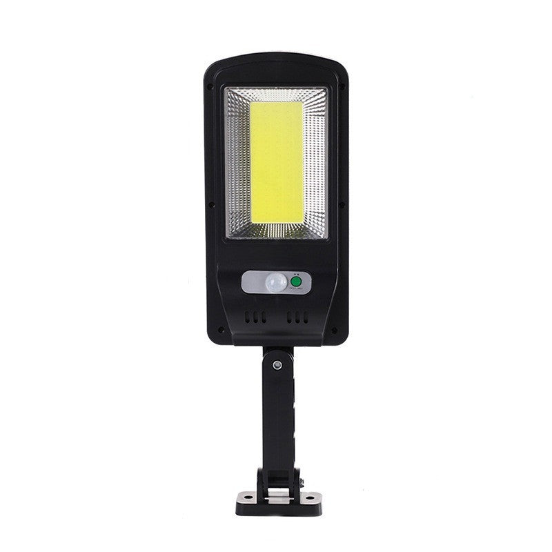 Lampa Solara De Exterior Cu Senzor De Miscare Si Lumina, Proiector LED COB 20W, Protectie IP65, 3 Moduri Iluminare, Telecomanda, ABS, 100 LED, Alb Rece