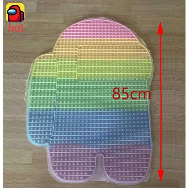 Pop It Now, Jucărie Antistres Among Us, Fosforescentă, Silicon, Dimensiune Uriașă, Multicolor