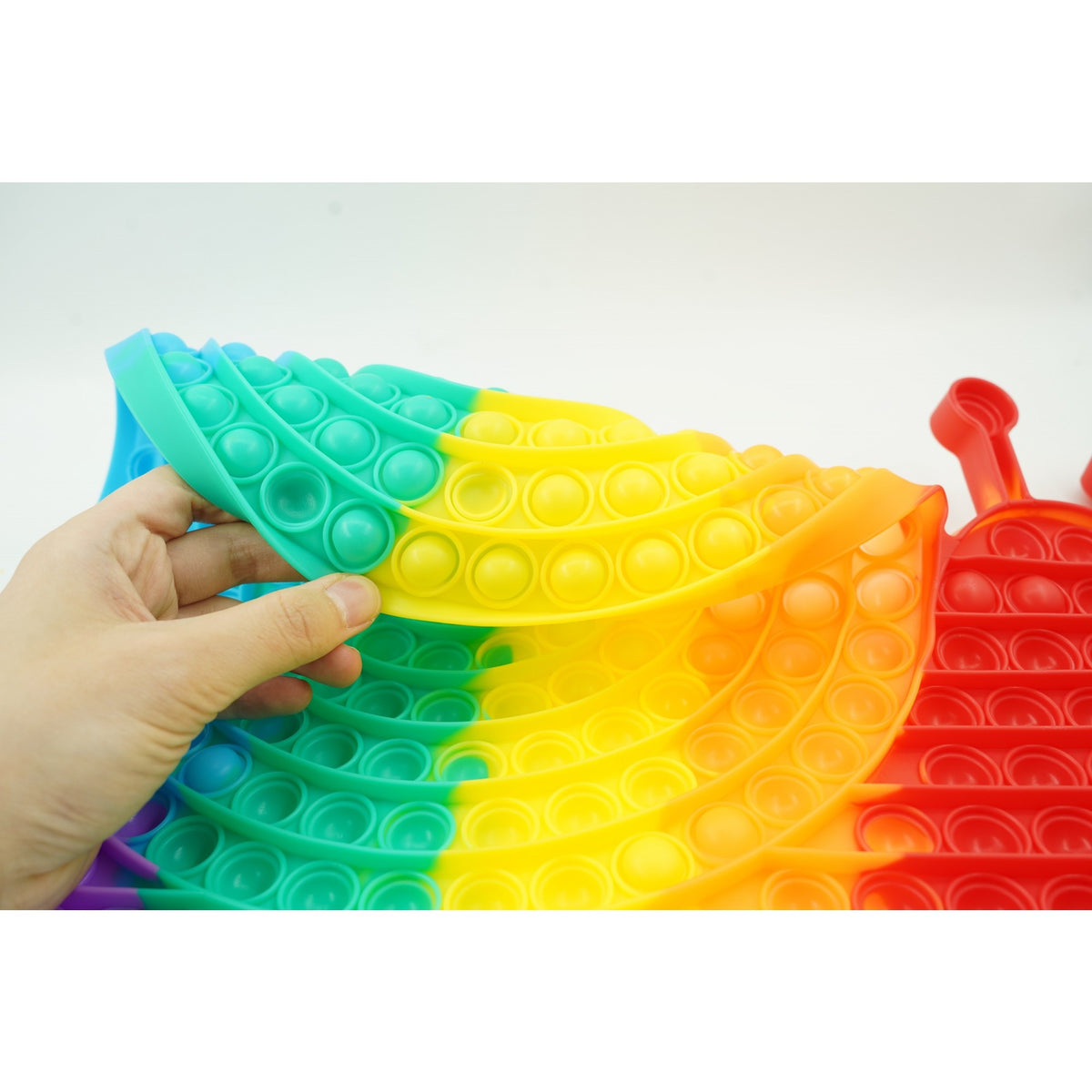 Jucarie Antistres Pop It Now And Flip It, Melc Senzorial pentru Relaxare si Concentrare, Silicon Moale Impermeabil, Multicolor, Model 2