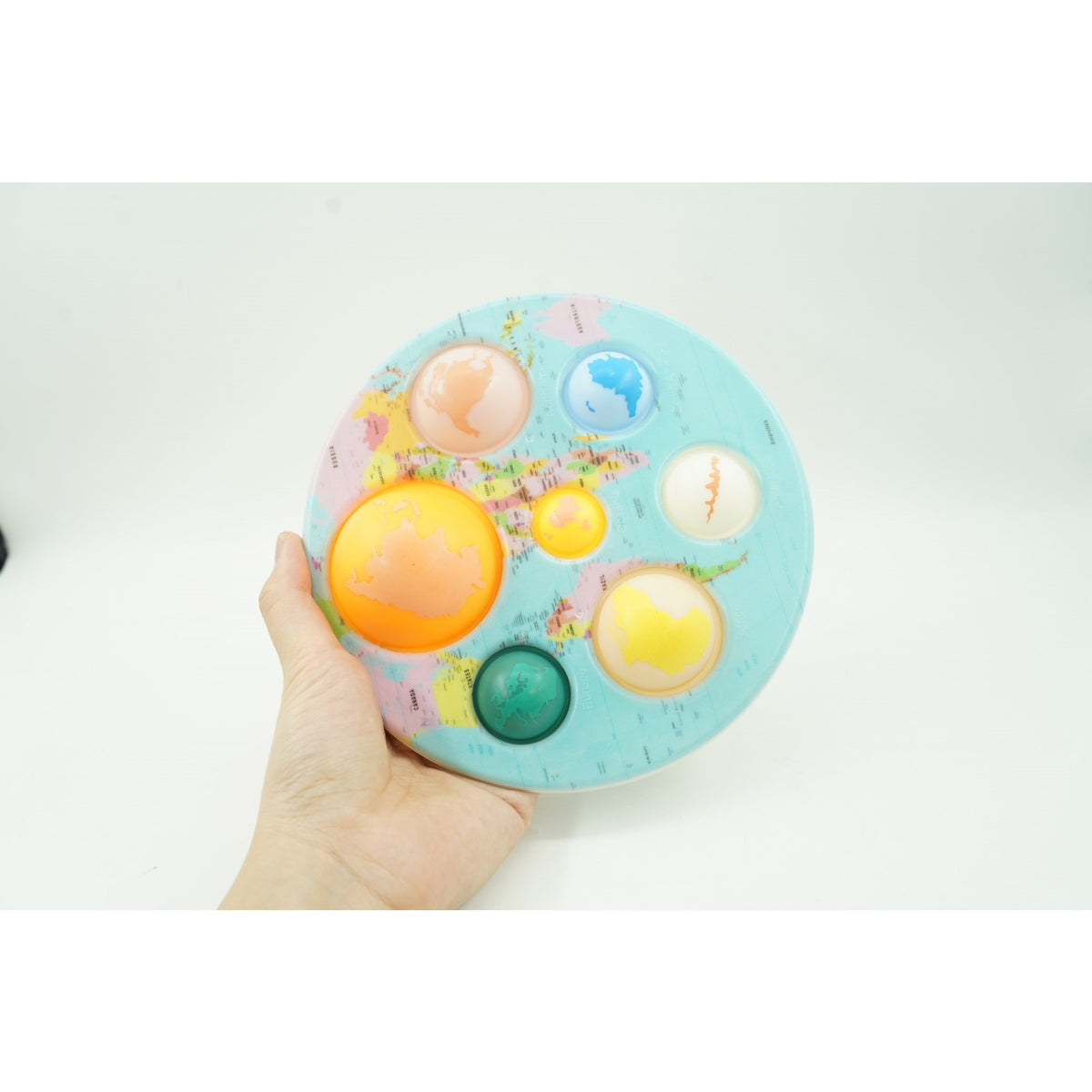 Jucarie Senzoriala Simple Dimple, Fidget Toy Planete, Silicon, Multicolor