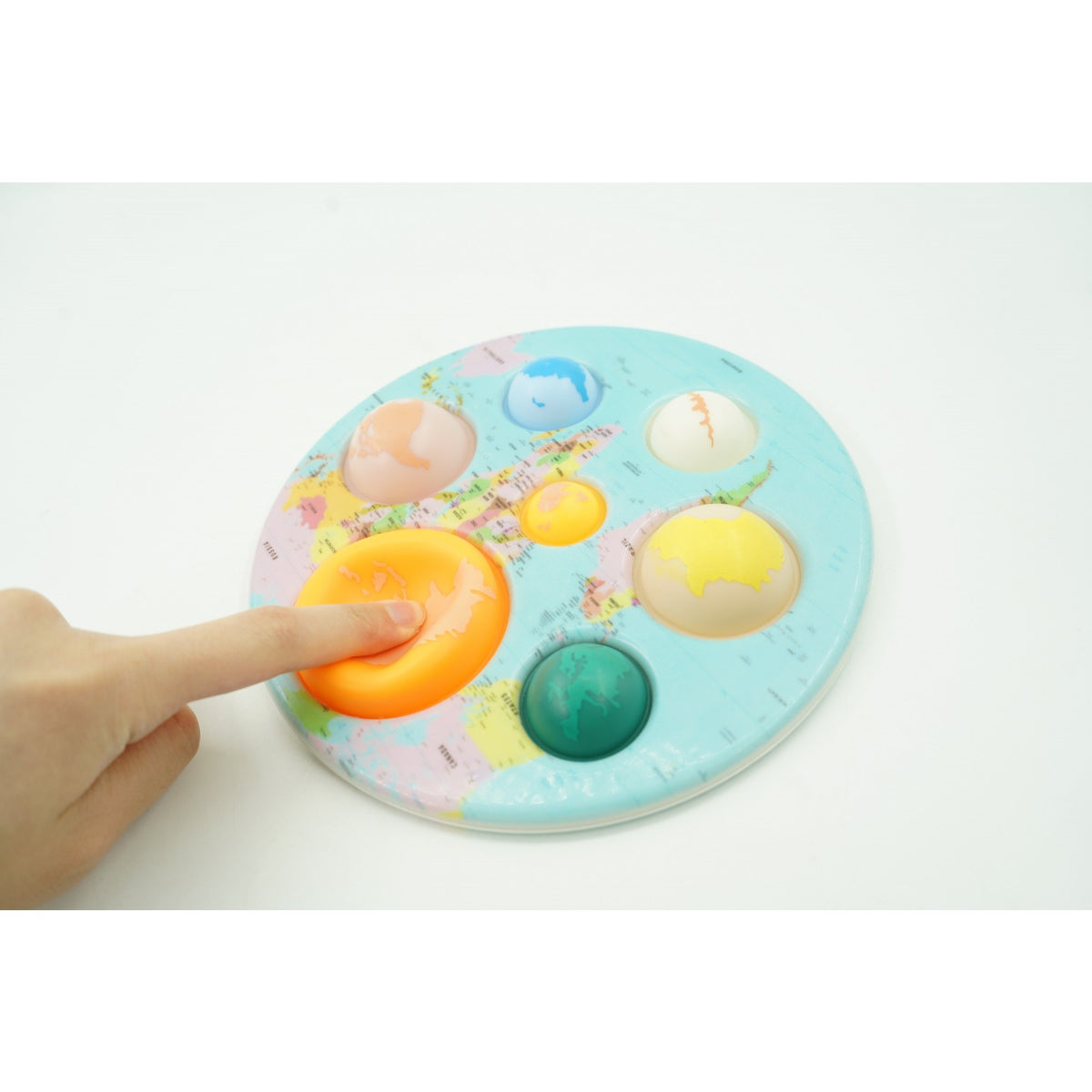 Jucarie Senzoriala Simple Dimple, Fidget Toy Planete, Silicon, Multicolor