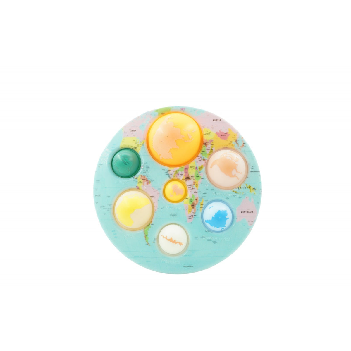 Jucarie Senzoriala Simple Dimple, Fidget Toy Planete, Silicon, Multicolor