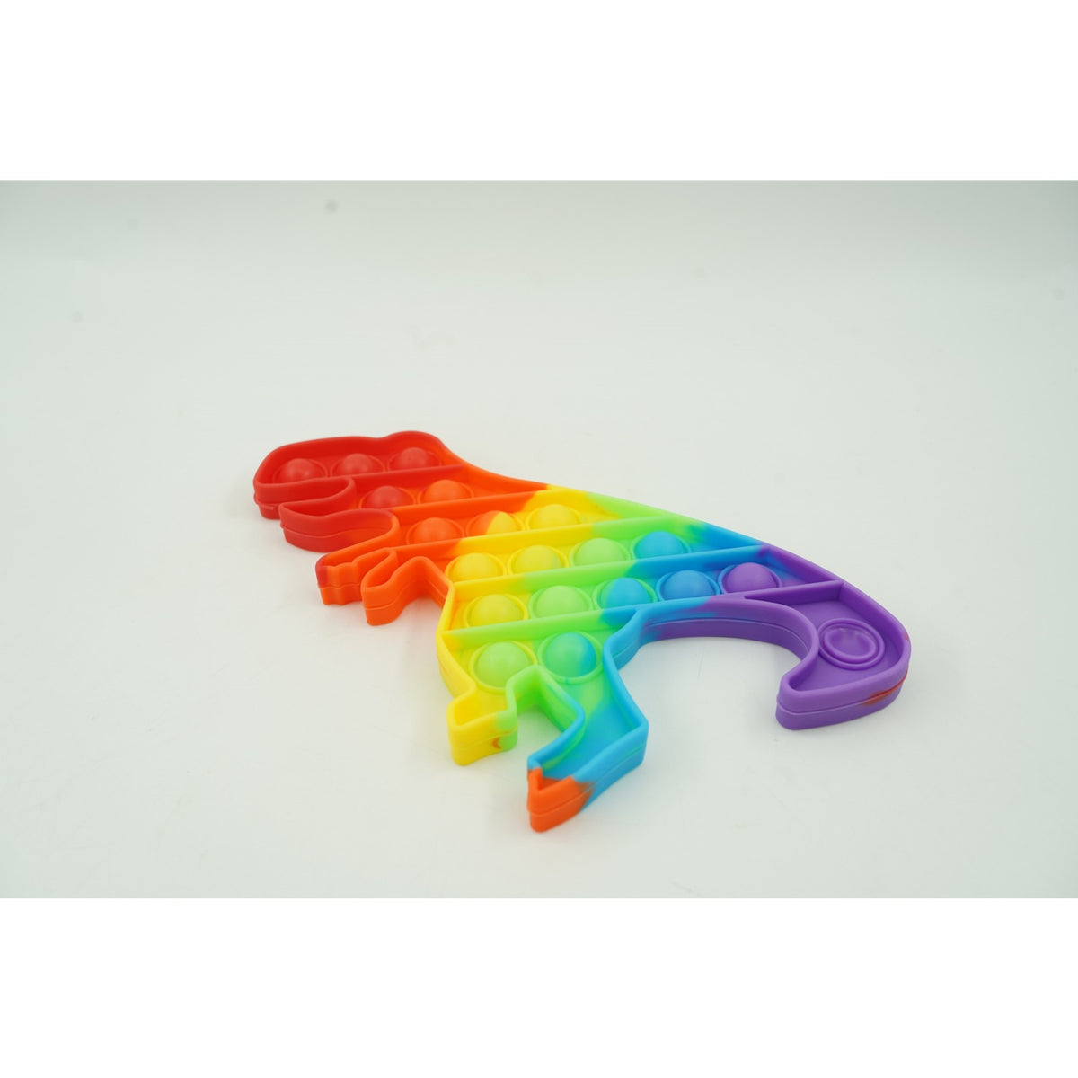 Jucarie Antistres Pop It Now and Flip It, Model Dinozaur Mic, Silicon Flexibil, Design Multicolor, Varianta 1