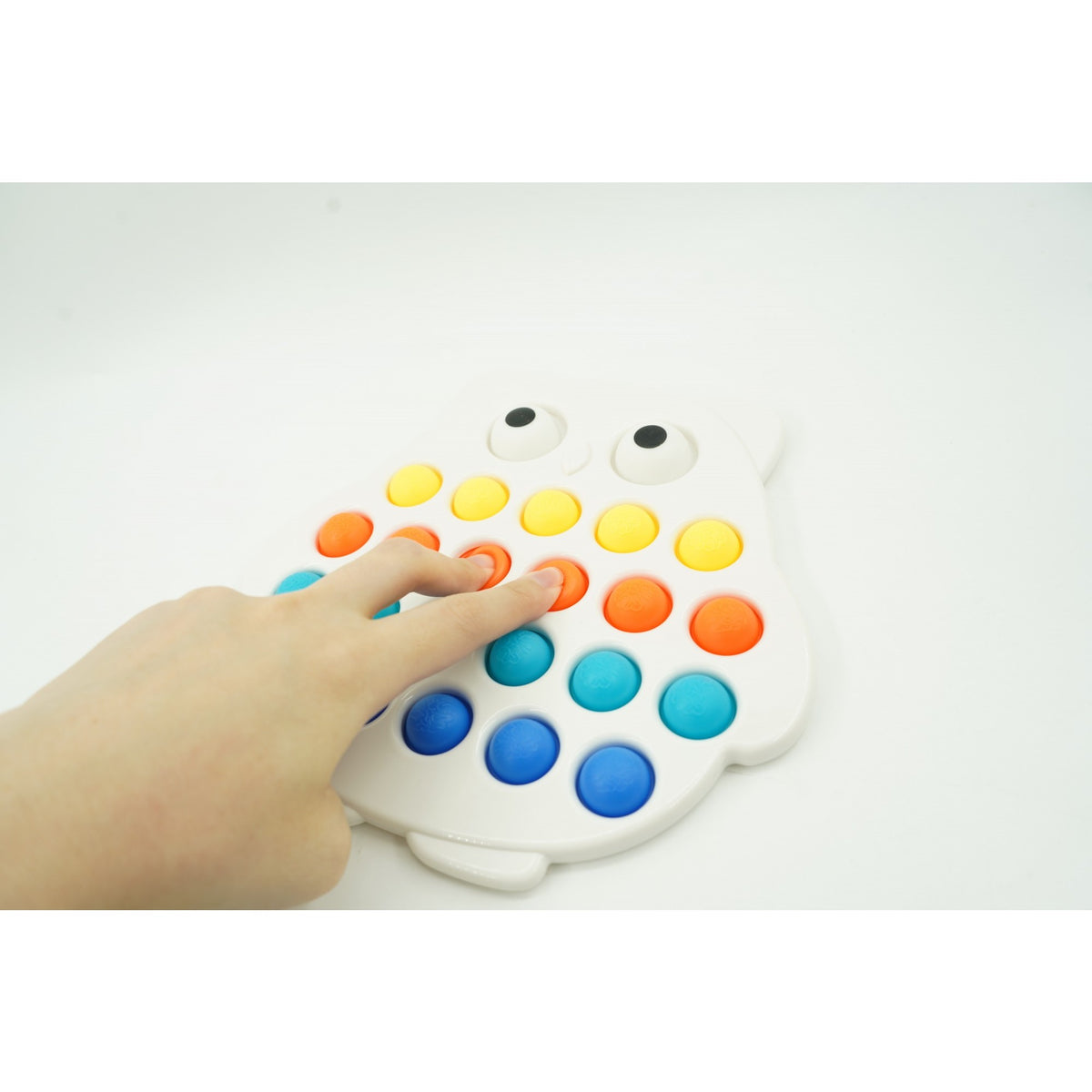 Jucarie Senzoriala Antistres Simple Dimple, Model Bufnita, Silicone, Multicolor, V3