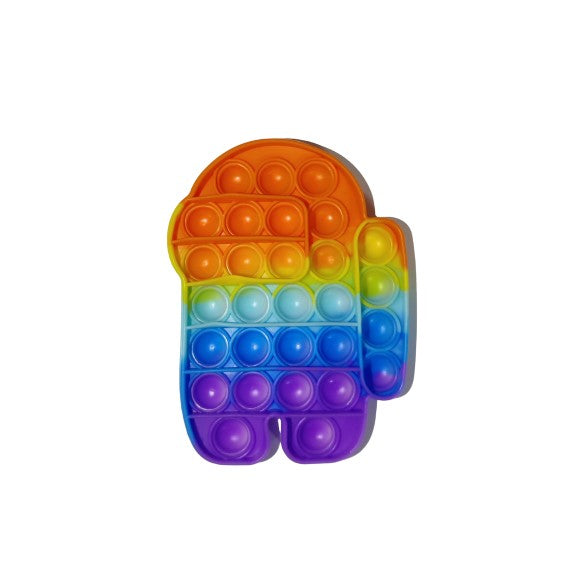 Jucarie Antistres Pop It Now and Flip It, Model Among Us, Silicon, Multicolor, Model 5