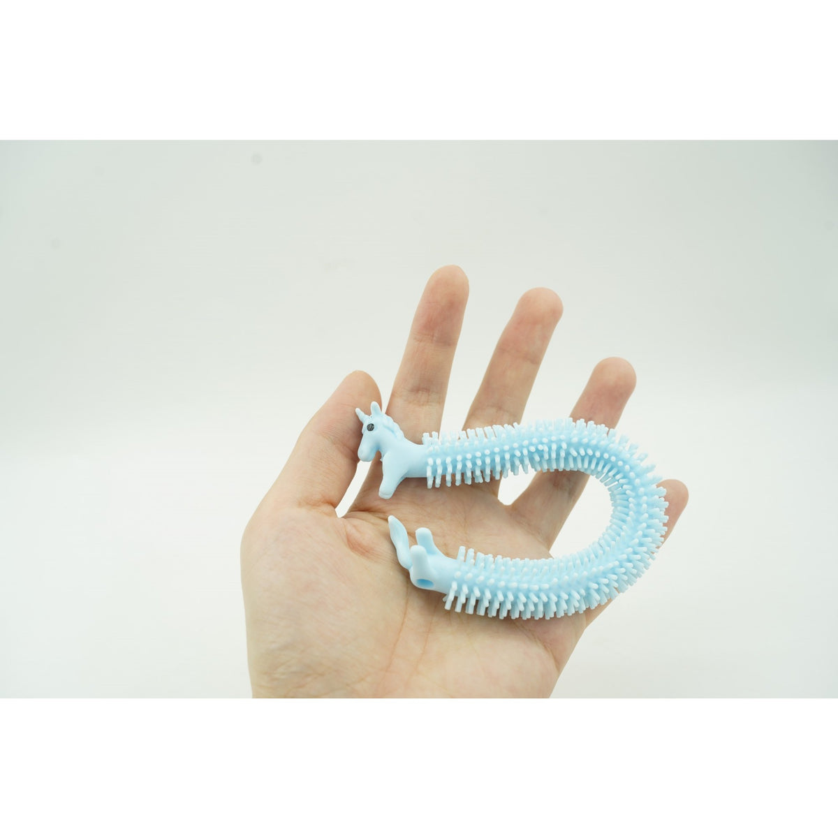 Jucarie Senzoriala Antistres, Unicorn Noodles Superelastica, Fidget Toy, Albastru